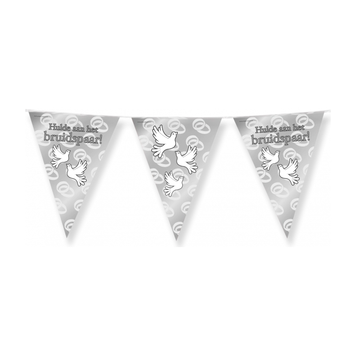 Hulde aan het bruidspaar - Vlaggenlijn - 10 meter