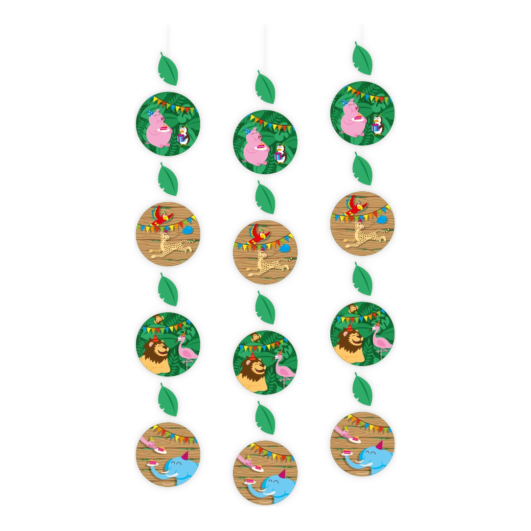 Jungle Dieren - Hang decoratie - 3 stuks