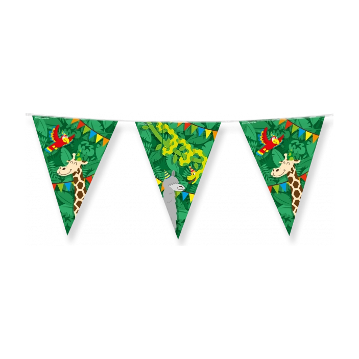 Jungle Dieren - Vlaggenlijn - 10 meter