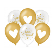 Just Married Ballonnen 30cm 6 stuks