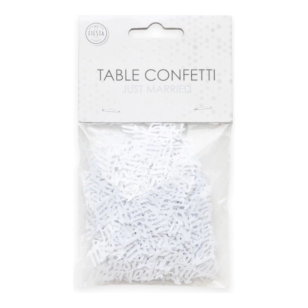 Just married tafelconfetti wit