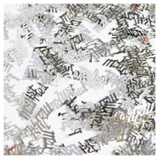 Just married tafelconfetti zilver