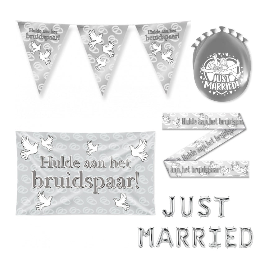 Just Married Versiering pakket - L