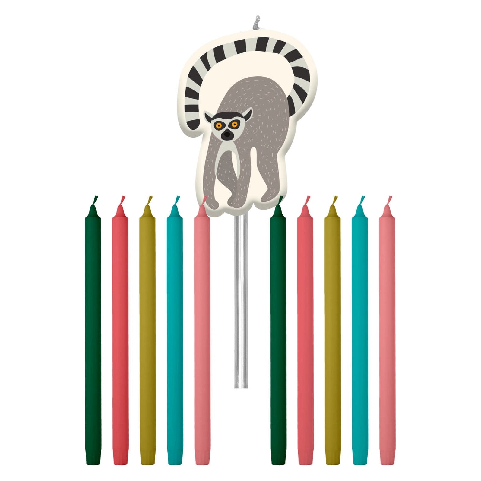 Kaarsen Zoo Party 10cm - 11 stuks