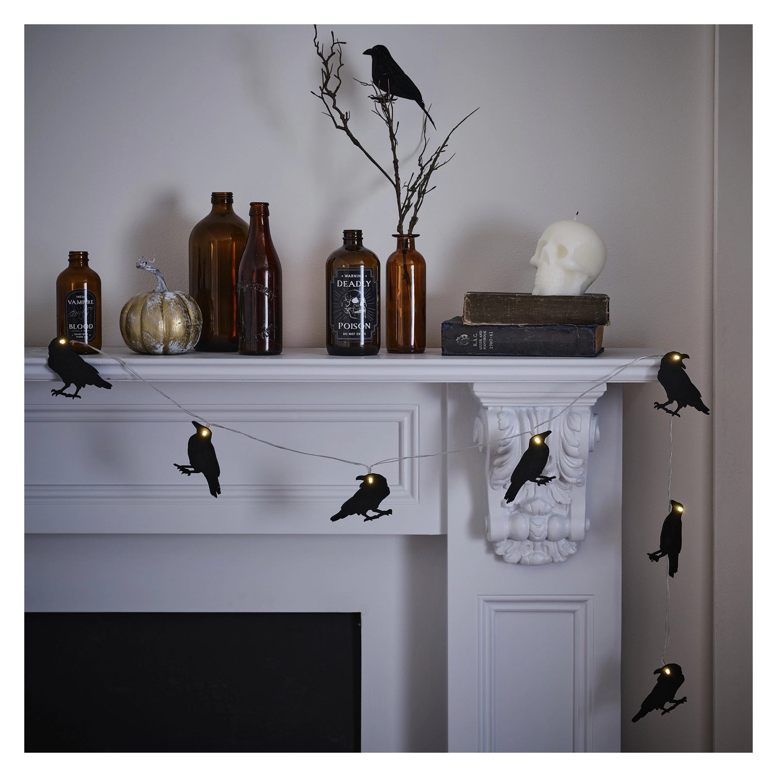 Kraaien slinger met lichtgevende ogen - Halloween