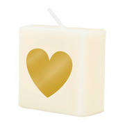 Letter kaars hart goud