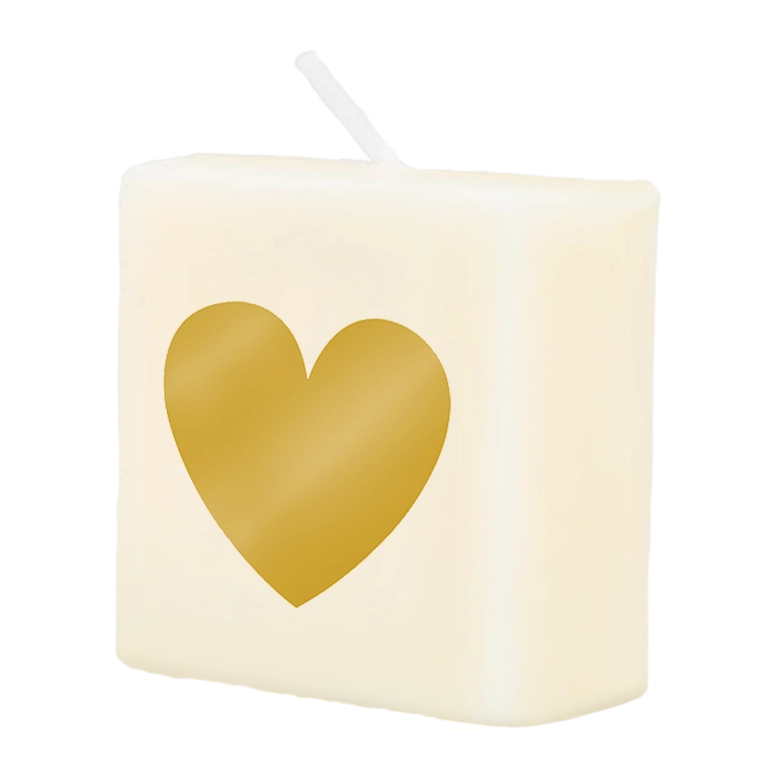 Letter kaars hart goud