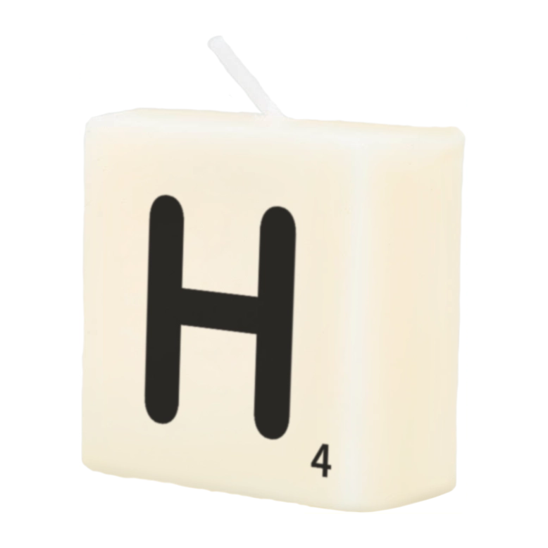 Letter Kaarsje - H