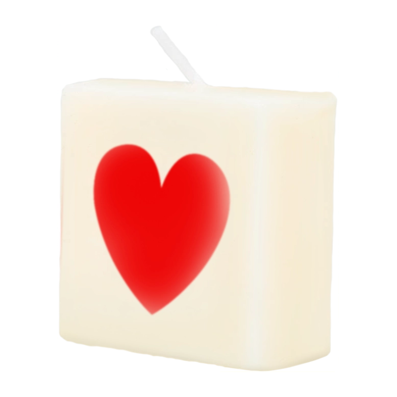 Letter Kaarsje - hartje rood
