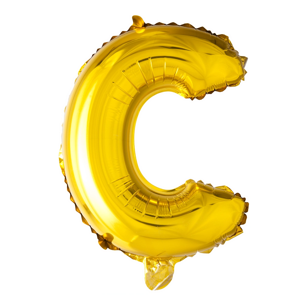 Letterballon C Goud 41 cm