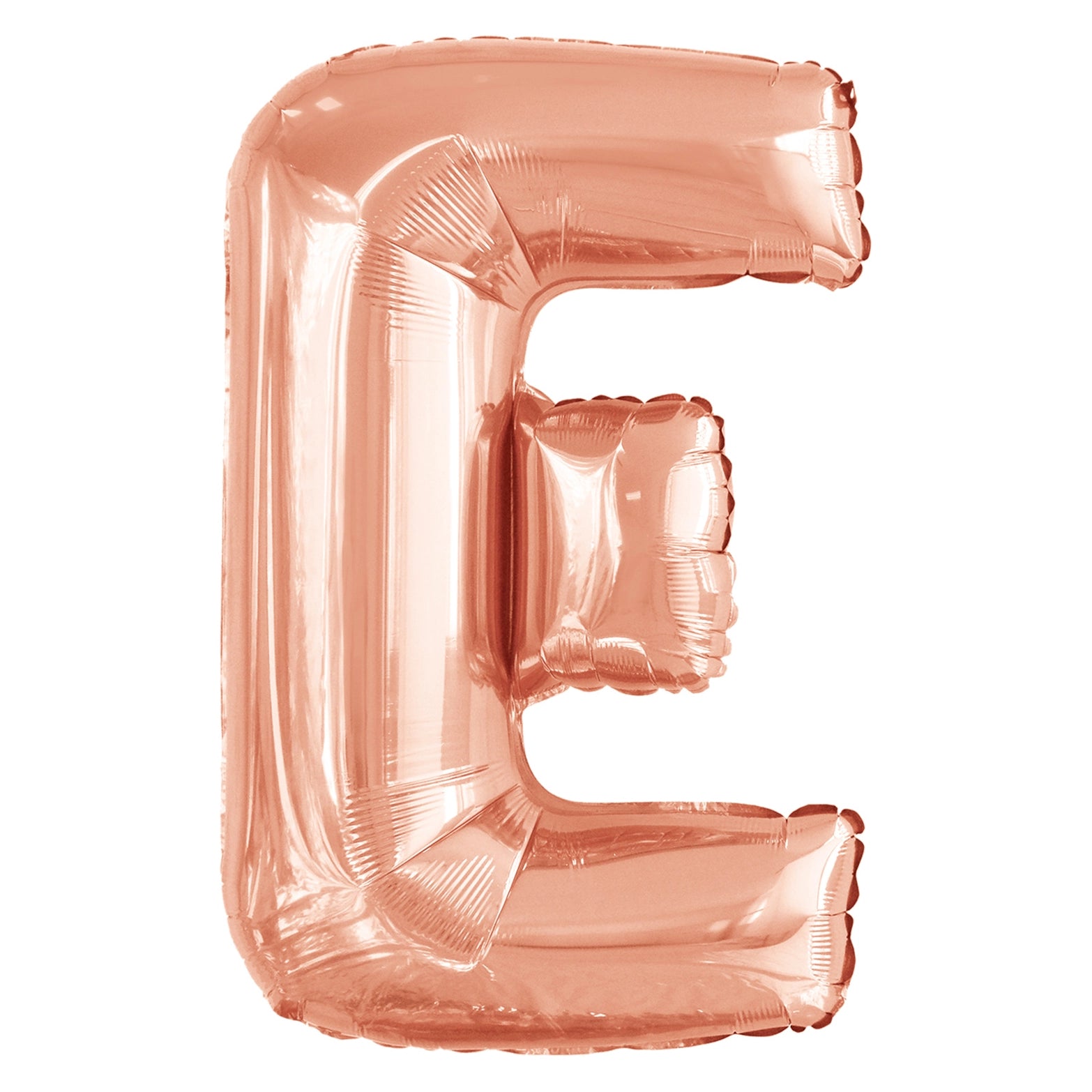 Letterballon E Rose Goud XL 86cm