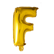 Letterballon F Goud 41 cm