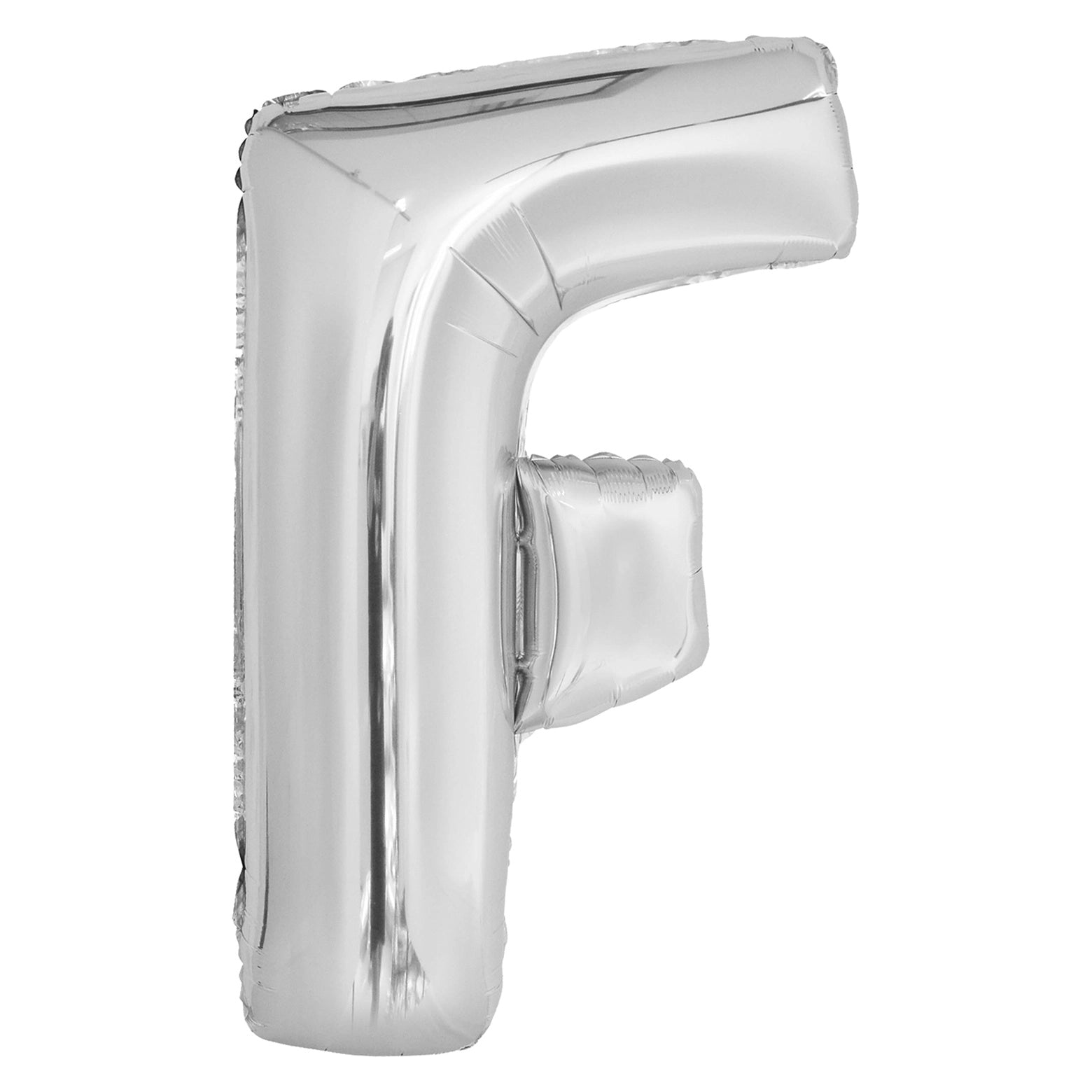 Letterballon F Zilver XL 86cm