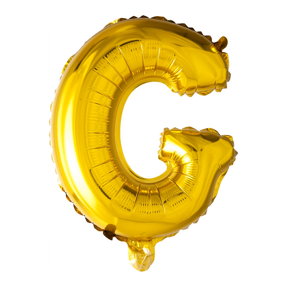 Letterballon G Goud 41cm
