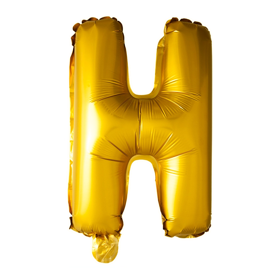 Letterballon H Goud 41cm