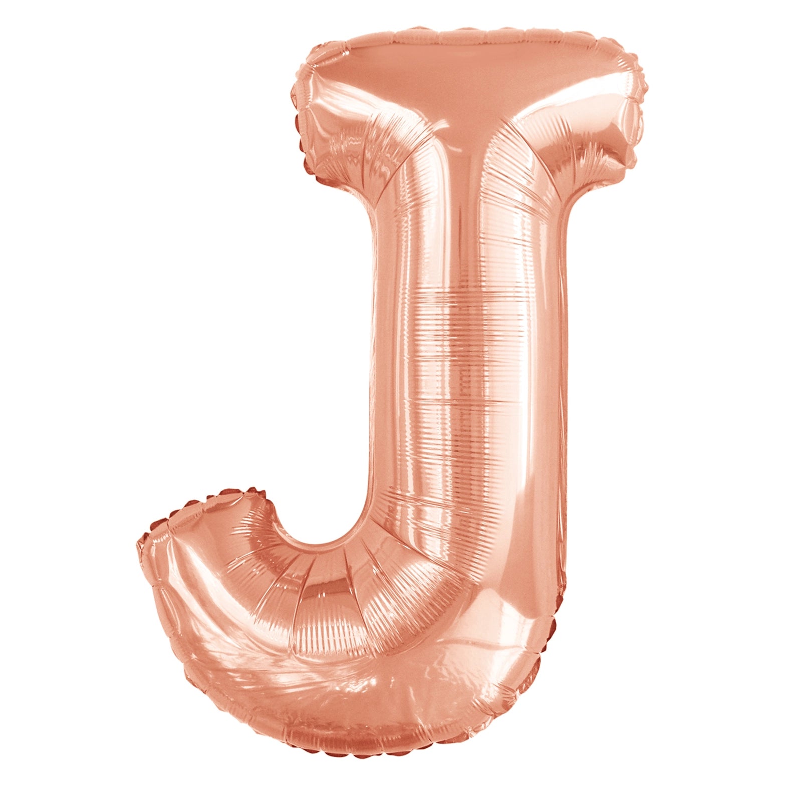 Letterballon J Rose Goud XL 86cm