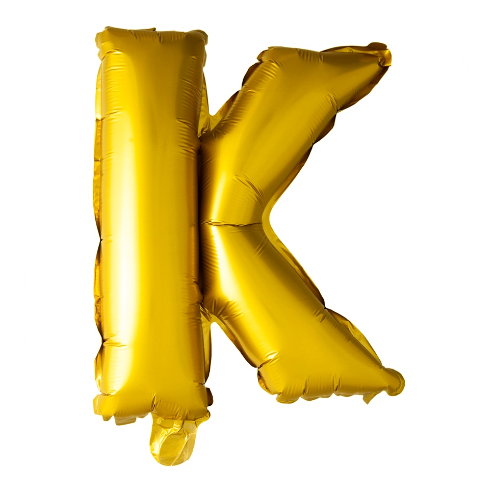 Letterballon K Goud 41cm