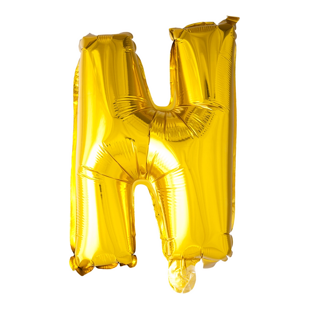 Letterballon N Goud 41cm