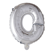 Letterballon O Zilver 41 cm
