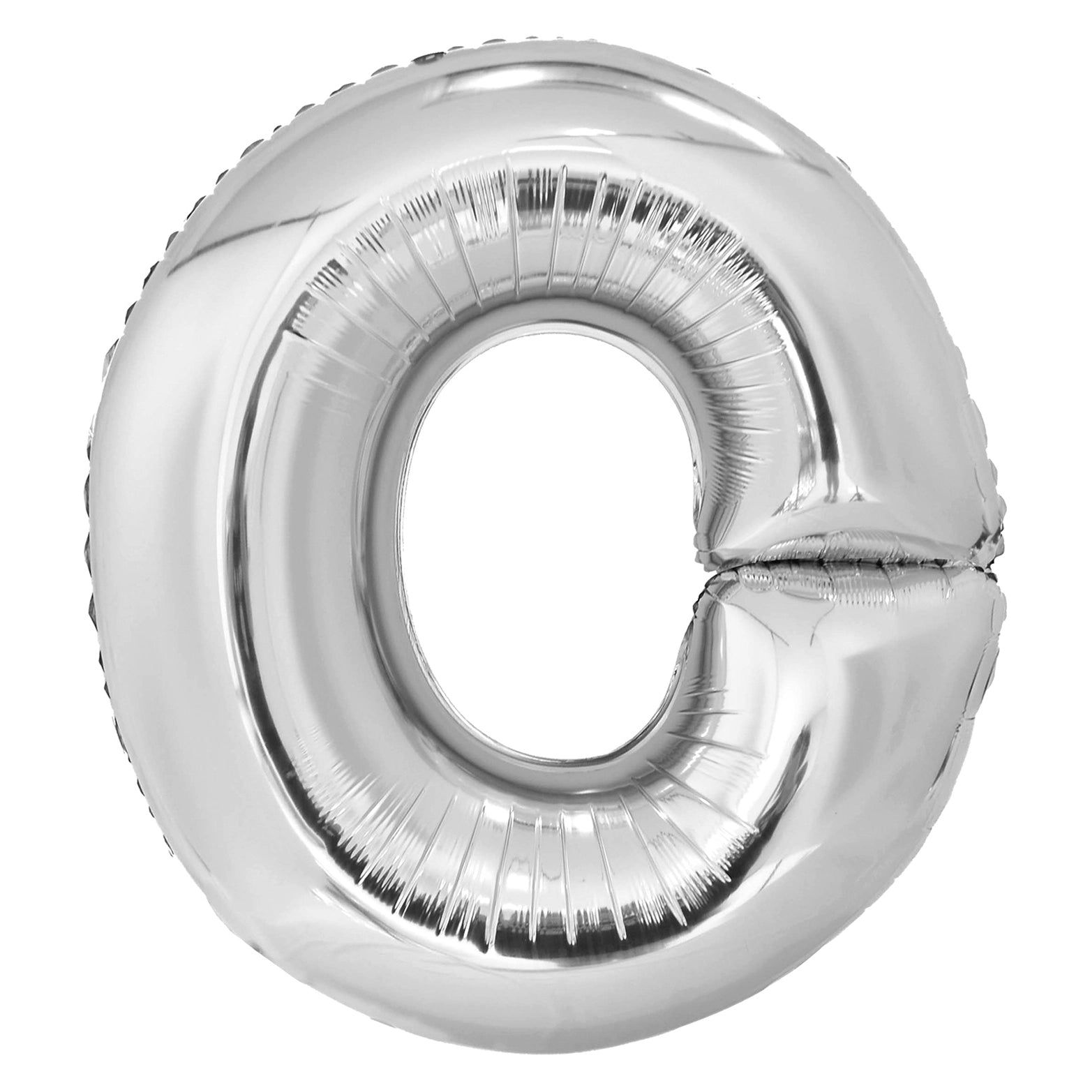 Letterballon O Zilver XL 86cm