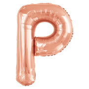 Letterballon P Rose Goud XL 86cm