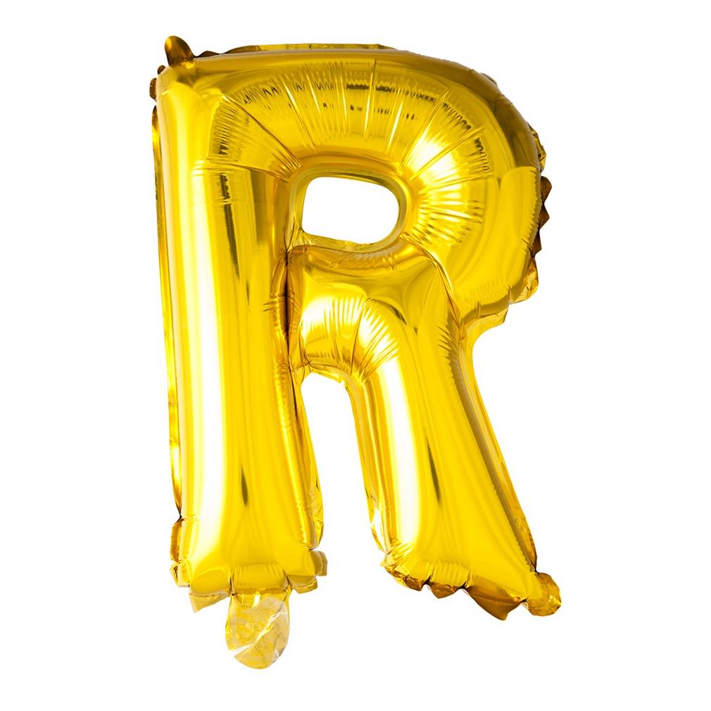 Letterballon R Goud 41 cm