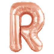 Letterballon R Rose Goud XL 86cm