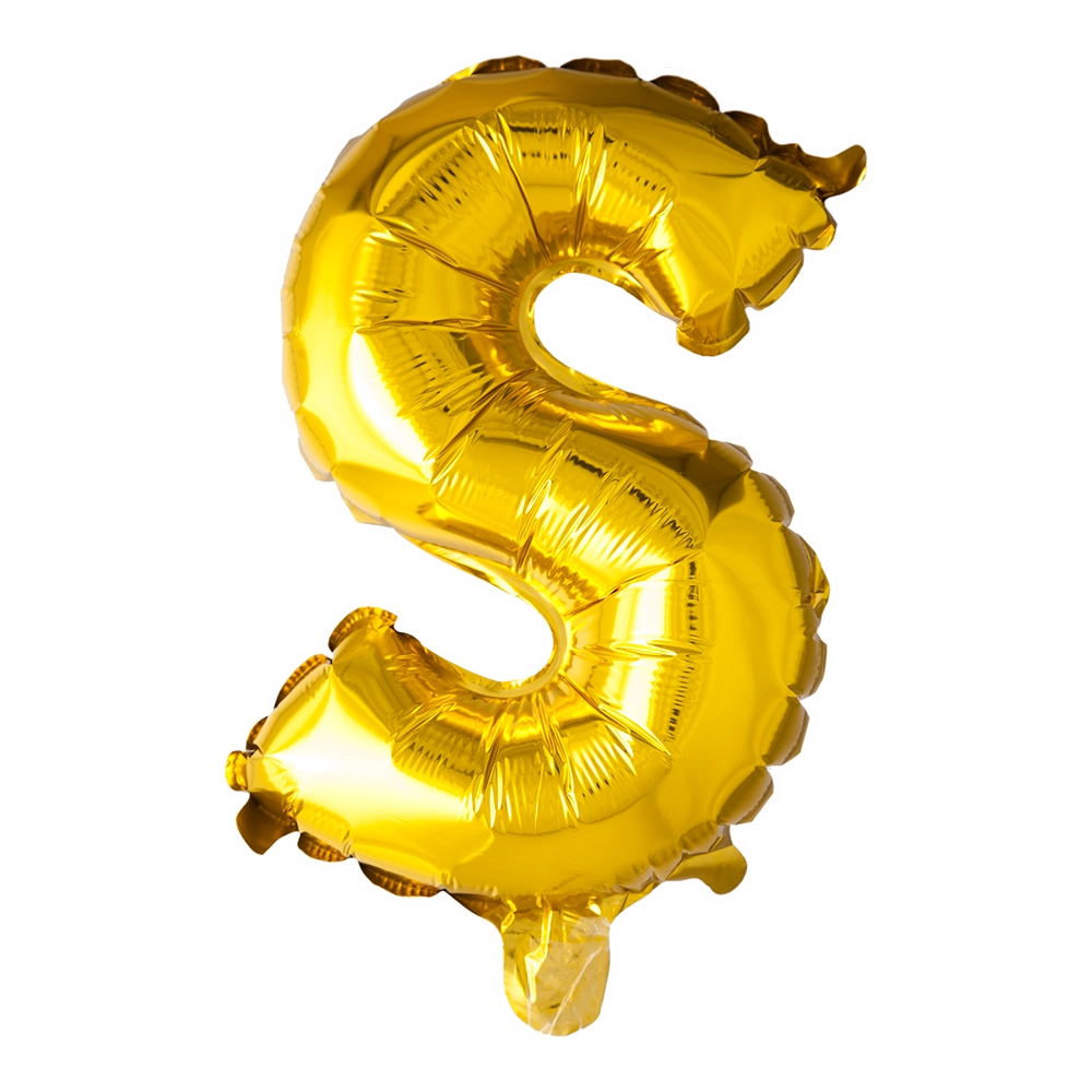 Letterballon S Goud  41 cm