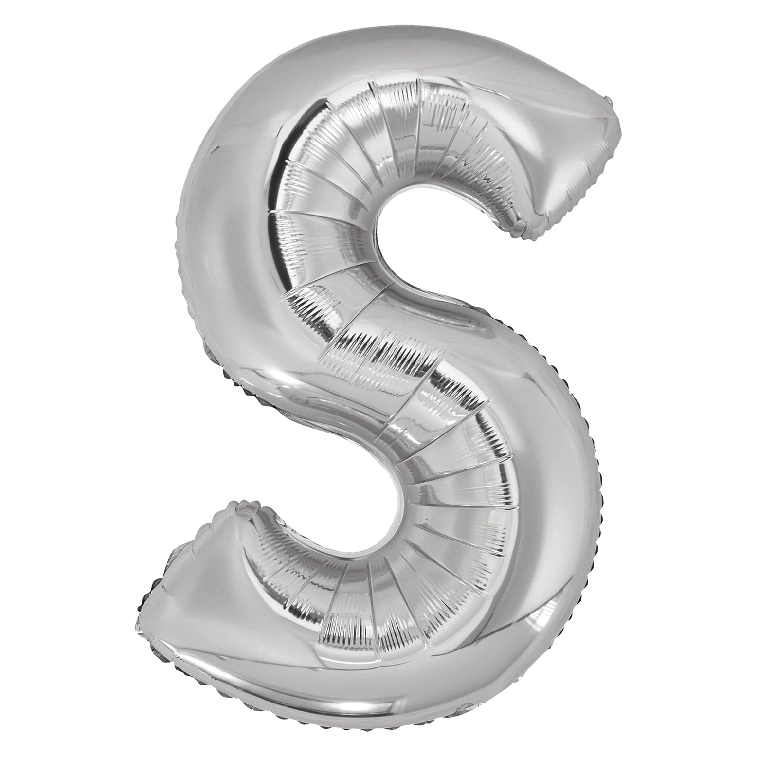Letterballon S Zilver XL 86cm