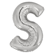 Letterballon S Zilver XL 86cm