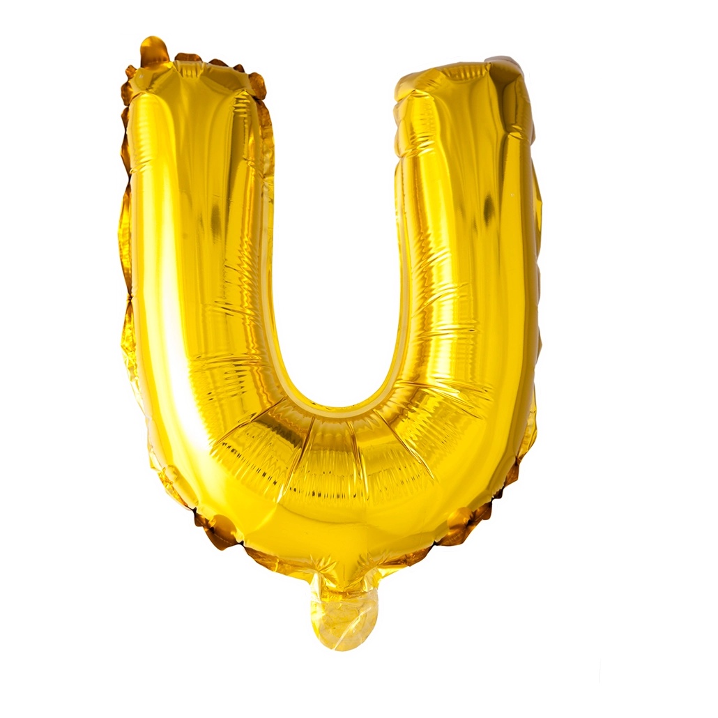 Letterballon U Goud 41 cm