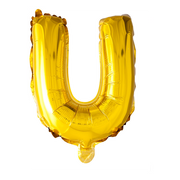 Letterballon U Goud 41 cm