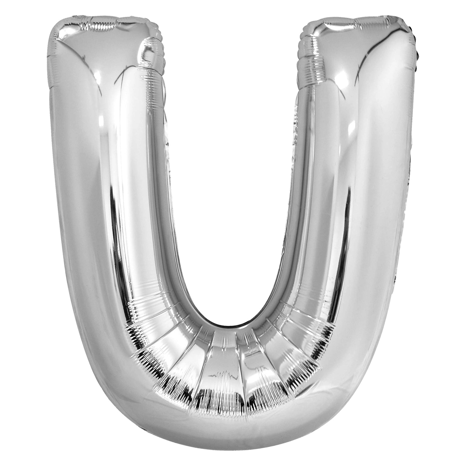 Letterballon U Zilver XL 86cm