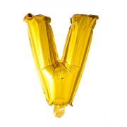 Letterballon V Goud 41cm