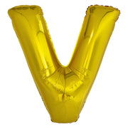 Letterballon V Goud XL 86cm