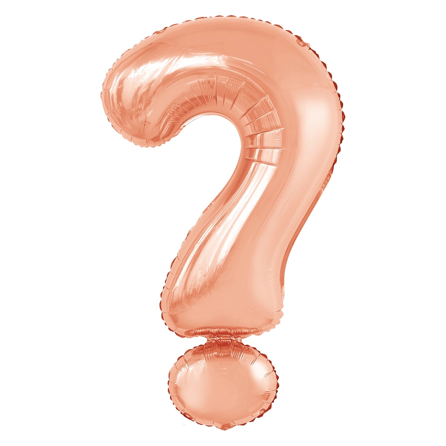Letterballon vraagteken Rose Goud XL 86cm