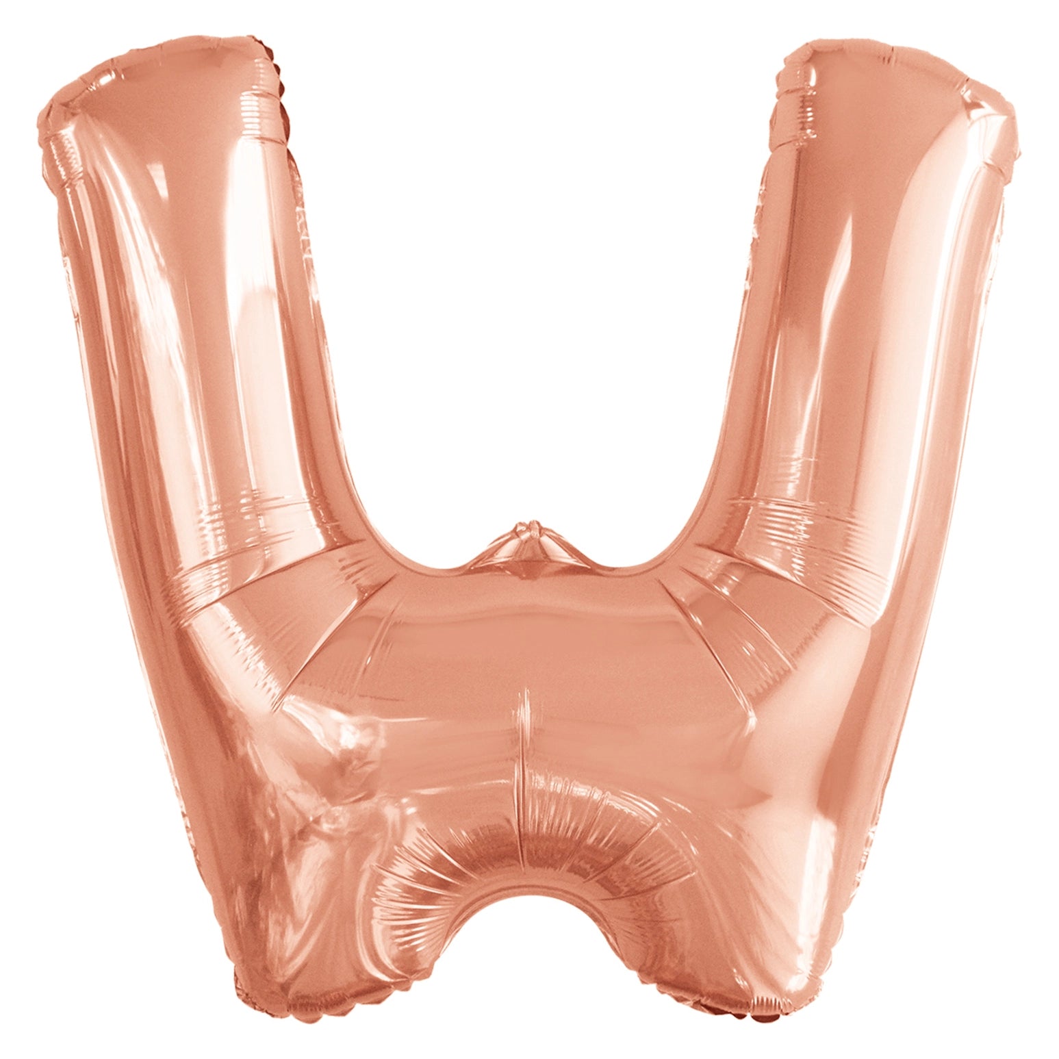 Letterballon W Rose Goud XL 86cm