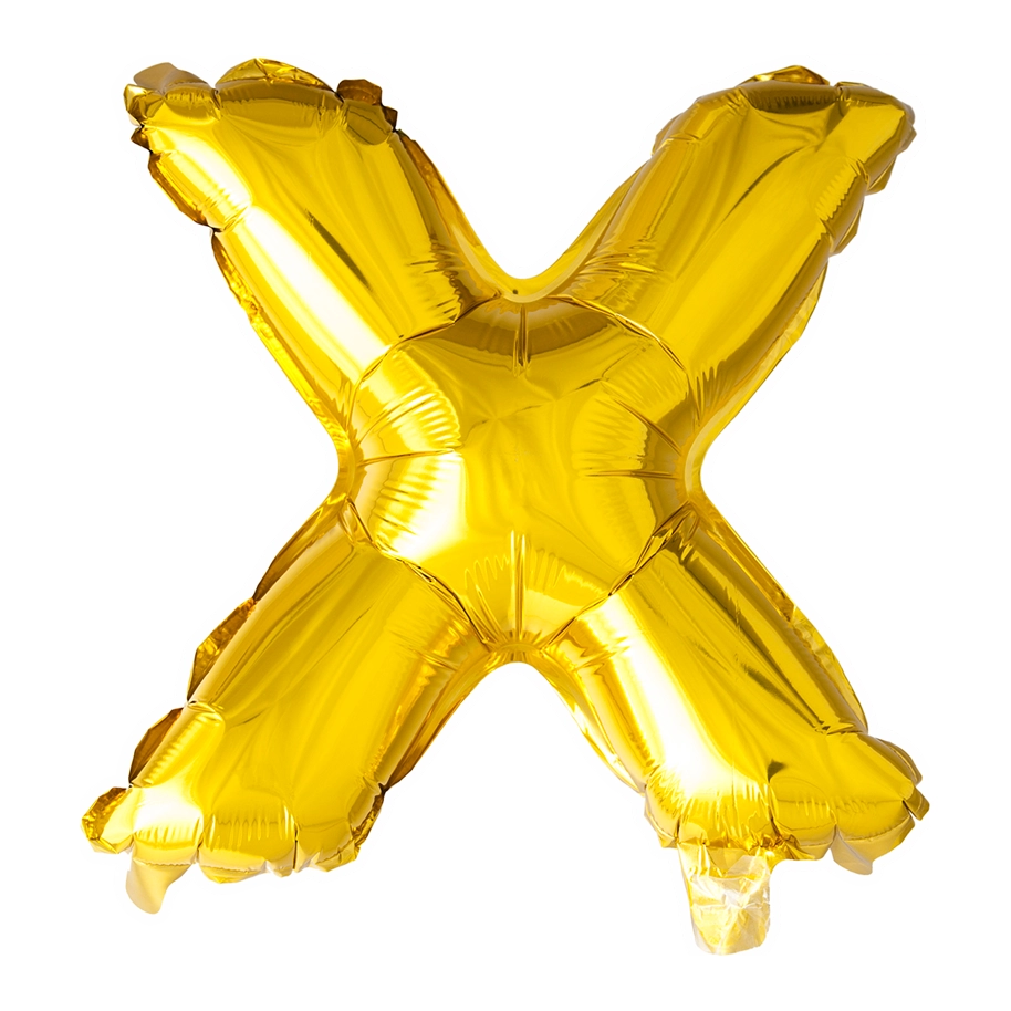 Letterballon X Goud 41cm