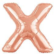 Letterballon X Rose Goud XL 86cm