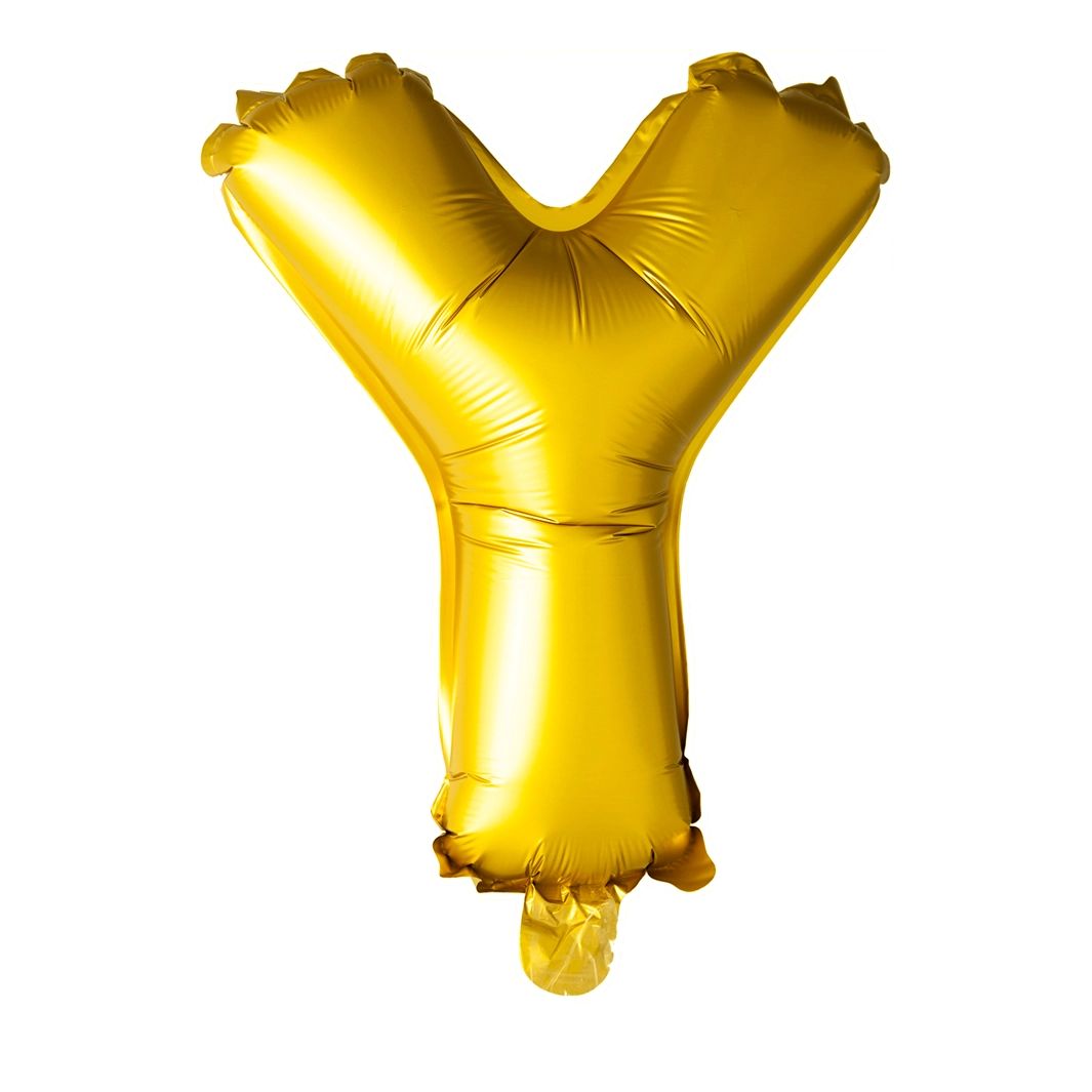 Letterballon Y Goud  41 cm
