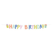 Letterslinger Happy Birthday Eco Party - 1,5 meter