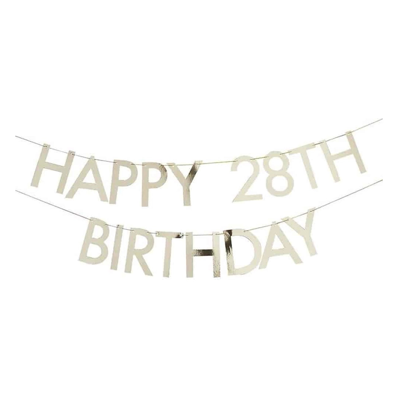 Letterslinger Happy Birthday Goud - Aanpasbaar