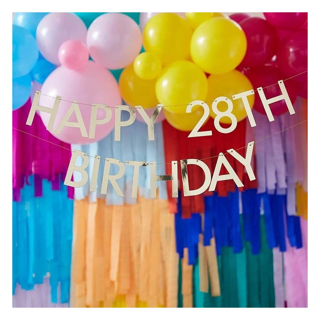 Letterslinger Happy Birthday Goud - Aanpasbaar