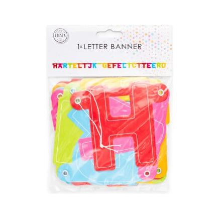 Letterslinger Hartelijk Gefeliciteerd - 2,5 meter