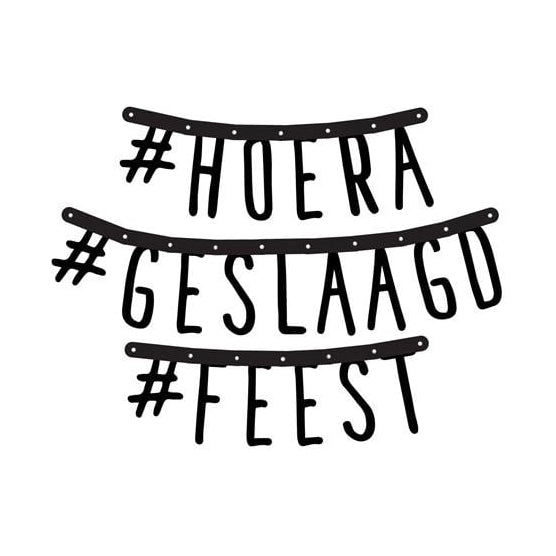 Letterslinger Hoera Geslaagd 150cm