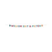 Letterslinger 'Welkom Sint & Pieten' - Sint en Pieten - 1,5 meter