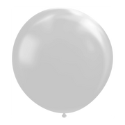 Mega Ballon Metallic zilver 1 meter