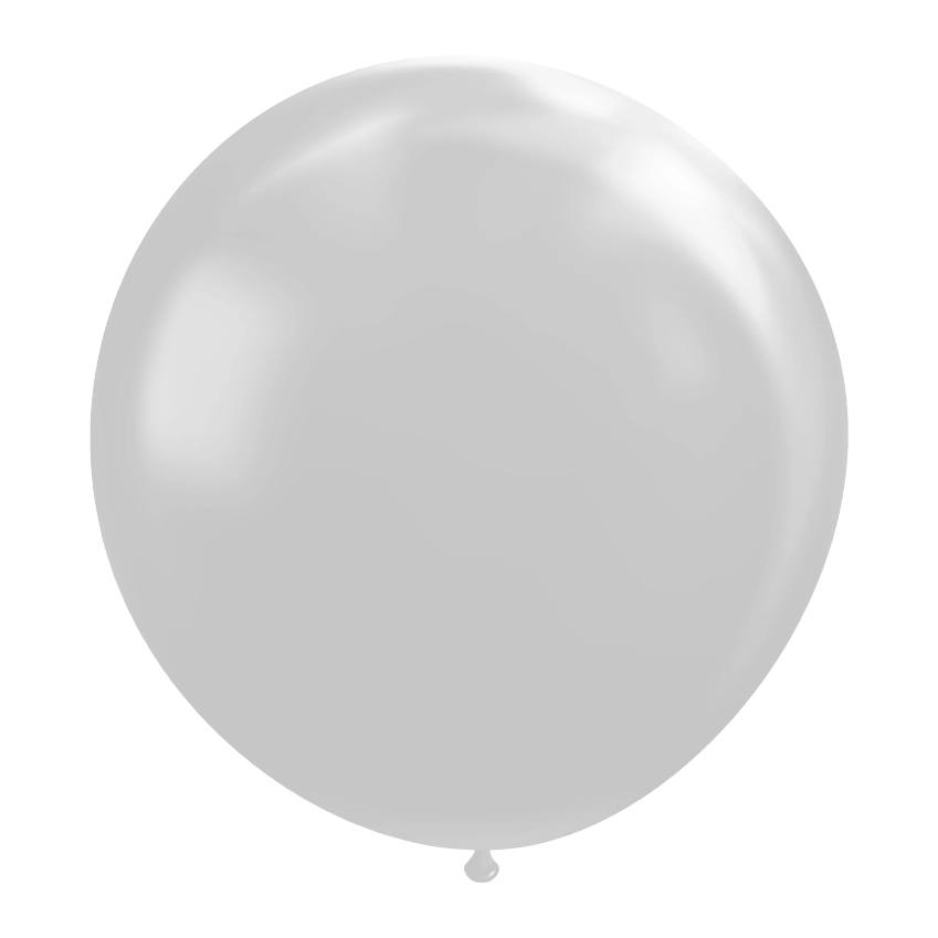 Mega Ballon Metallic zilver 1 meter