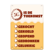 Metalen bord 5G is de toekomst
