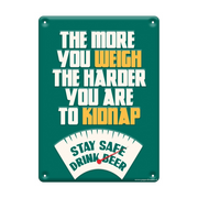 Metalen bord the more you weigh